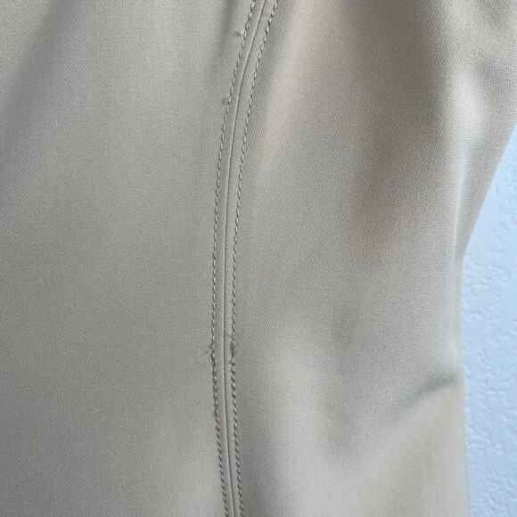 Karl Lagerfeld Tan Crepe Sleeveless Knee Length Scoop Neck Sheath Dress 6/SM NWT - Picture 16 of 16